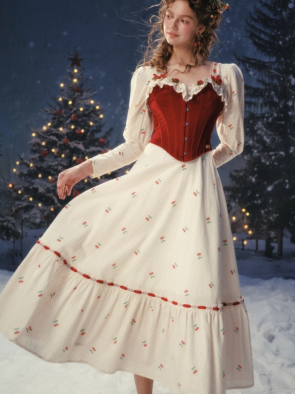Lacemade Cherry Bite Corset Size Medium NWT!